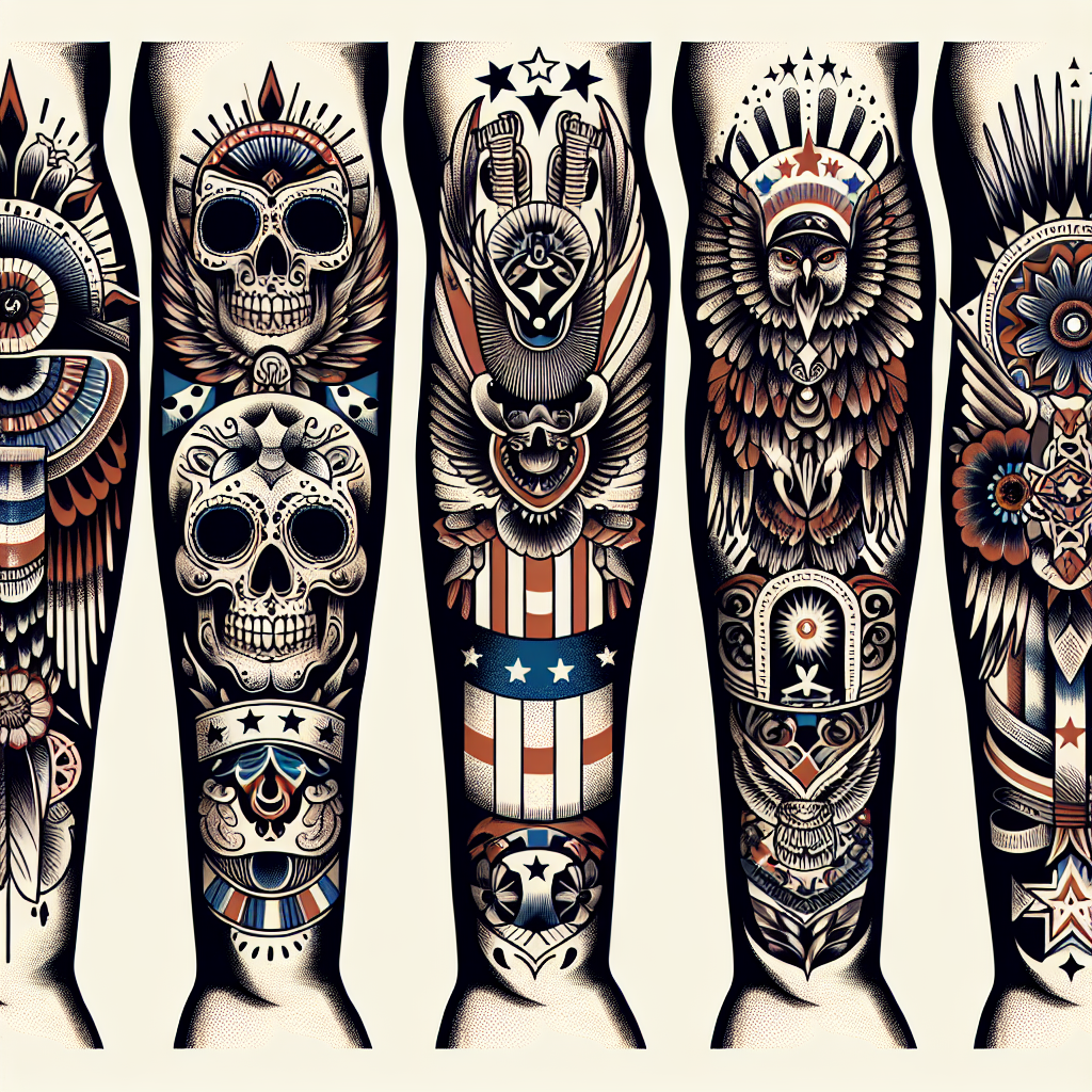 American Traditional Forearm Tattoo Generator - Push By AI